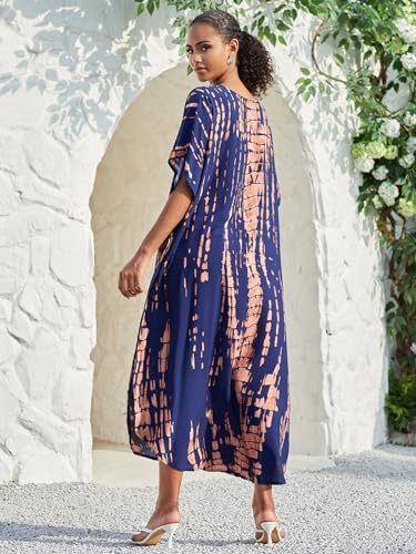 Image of Kaftan Dresses for Women Plus Size Bathing Suit Cover up Caftan Maxi Beach Dresses
