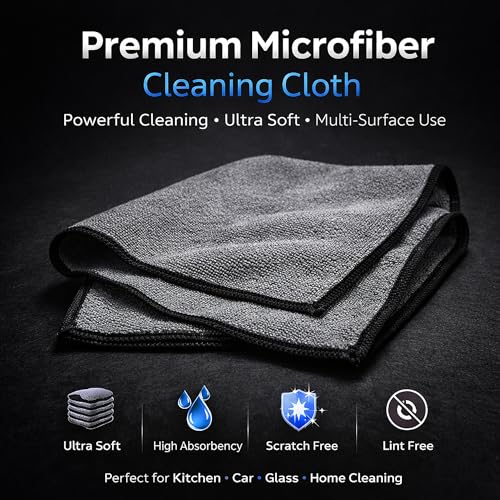 Image of Cutting EDGE 300 GSM Car Microfiber Cloth, 40x30 cm, Grey (Set of 2) | Material: Microfiber, 300 GSM, Ideal for Car, Bike, Glass & Dashboard Cleaning, Soft, Lint-Free & Scratch-Free