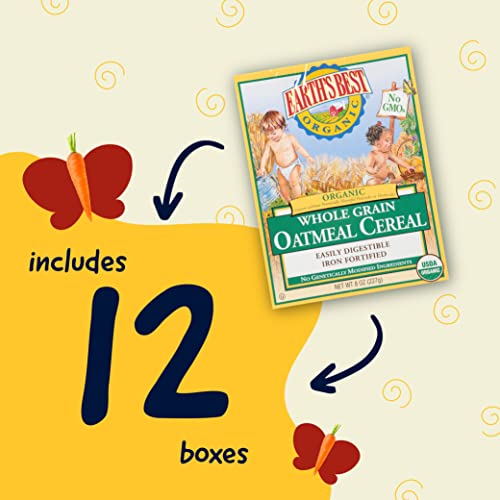 Earth'S Best EB-027C Organic Baby Food, Organic Whole Grain Oatmeal Baby Cereal thumb #3