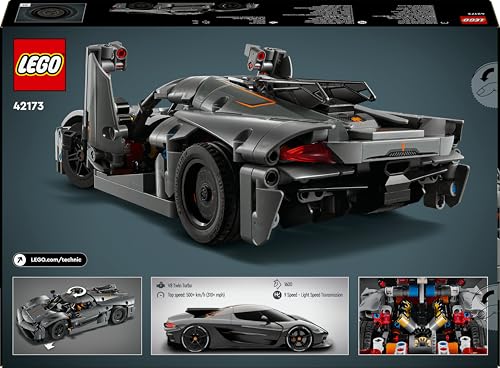 Technic Hypercar Koenigsegg Jesko Absolut Grigia, Modellino di Auto da Costruire, Macchina Giocattolo per Bambini e Bambine da 10 Anni, Idea Regalo per Fan delle Supercar e dei Veicoli 42173 - Lego - Immagine 10