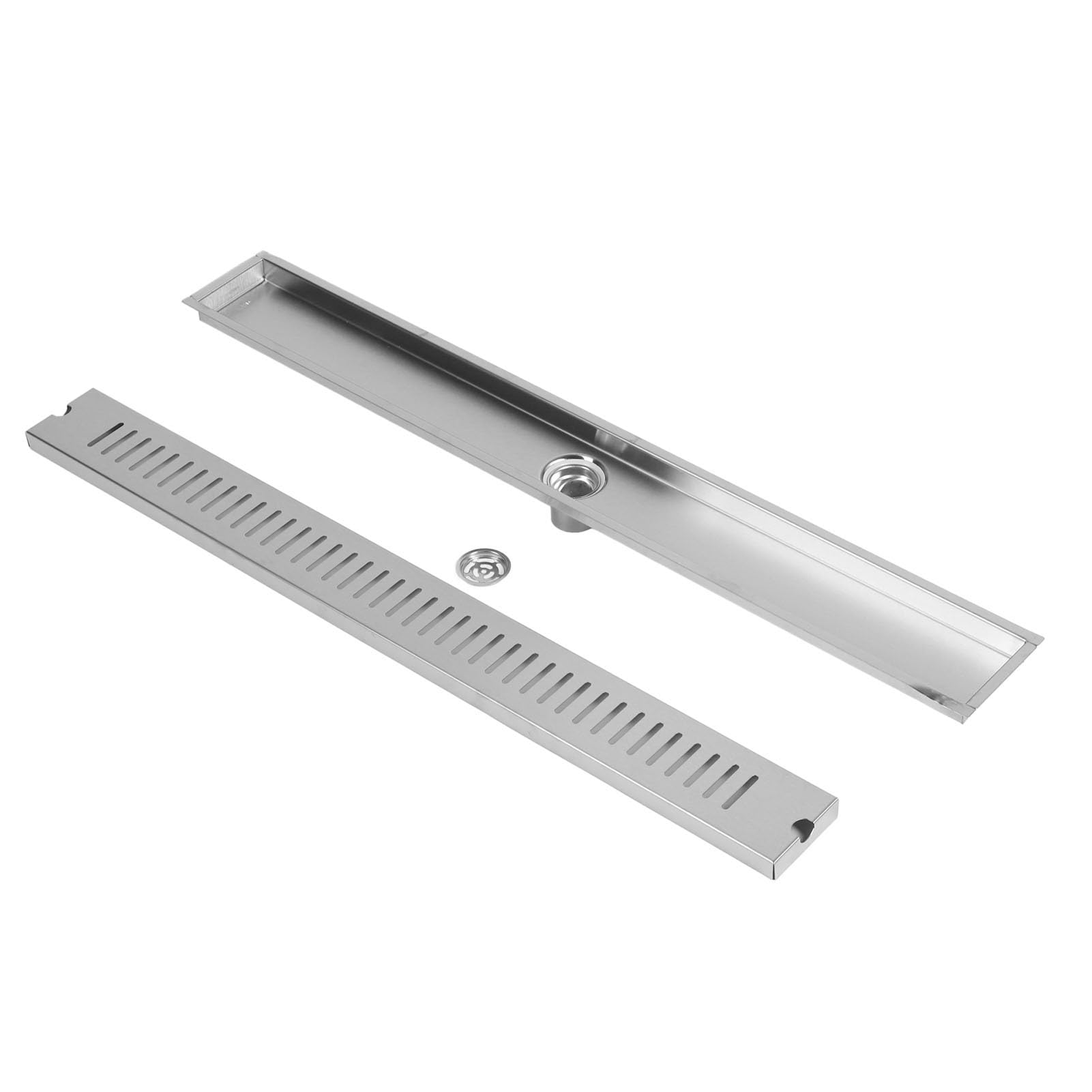 SIXRUN Desagüe de Ducha Lineal de Acero Inoxidable 304, Control de Olores Duradero, Gran Capacidad para Baño, 80cm