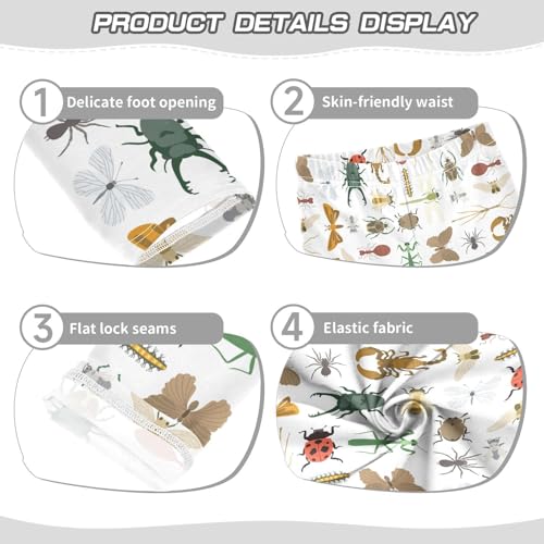 ZZKKO Girls Leggings Multiple Insects Toddler Girls Clothes Leggings for Girls Toddler Girls Leggings 3-4T3