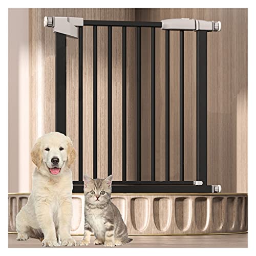 JIAYING 29,92-60,23 Treppenschutzgitter for Hunde, Höhe 78cm, Kinderschutzgitter, Druckmontierte Sicherheitsgitter for Haustiere, for Zäune im Innenbereich (Color : Black, Size : 146-153cm)