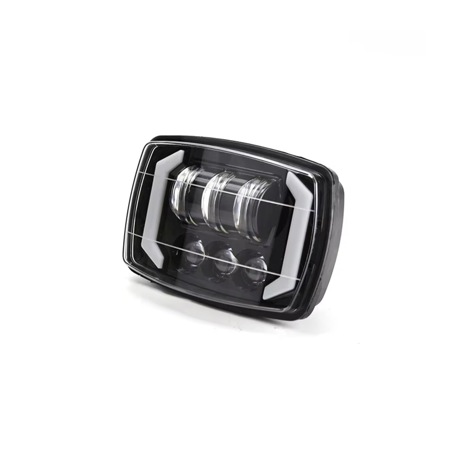 Proyector Moto Faros Delanteros Faro Delantero Tipo Ojo De Ángel para Motocicleta Montaje Luz Trabajo para Coche Impermeable 1 Pieza LED Cuadrado 4"