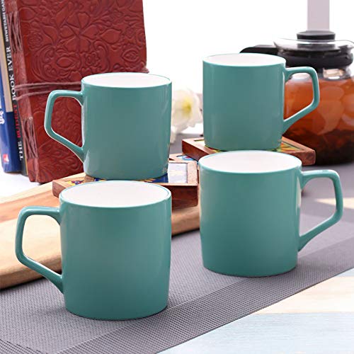 Clay Craft Ceramic Coffee/Tea Mugs - Set of 4, Multicolor, 230ml 1