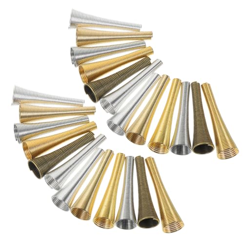 HOODANCOS Metal Embellishments Bead Caps 36pcs DIY Jewelry Making Beads Memory Wire End Caps for Bracelets
