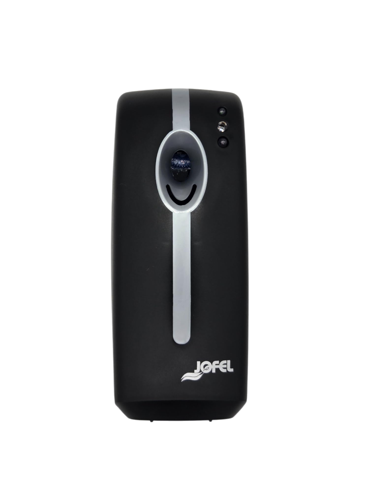 Jofel - Dispensador Ambiental Basic AI90600, ambientadores para perfumar espacios cerrados, color Negro mate, para cargas de 250 ml, frontal abatible que facilita su limpieza.
