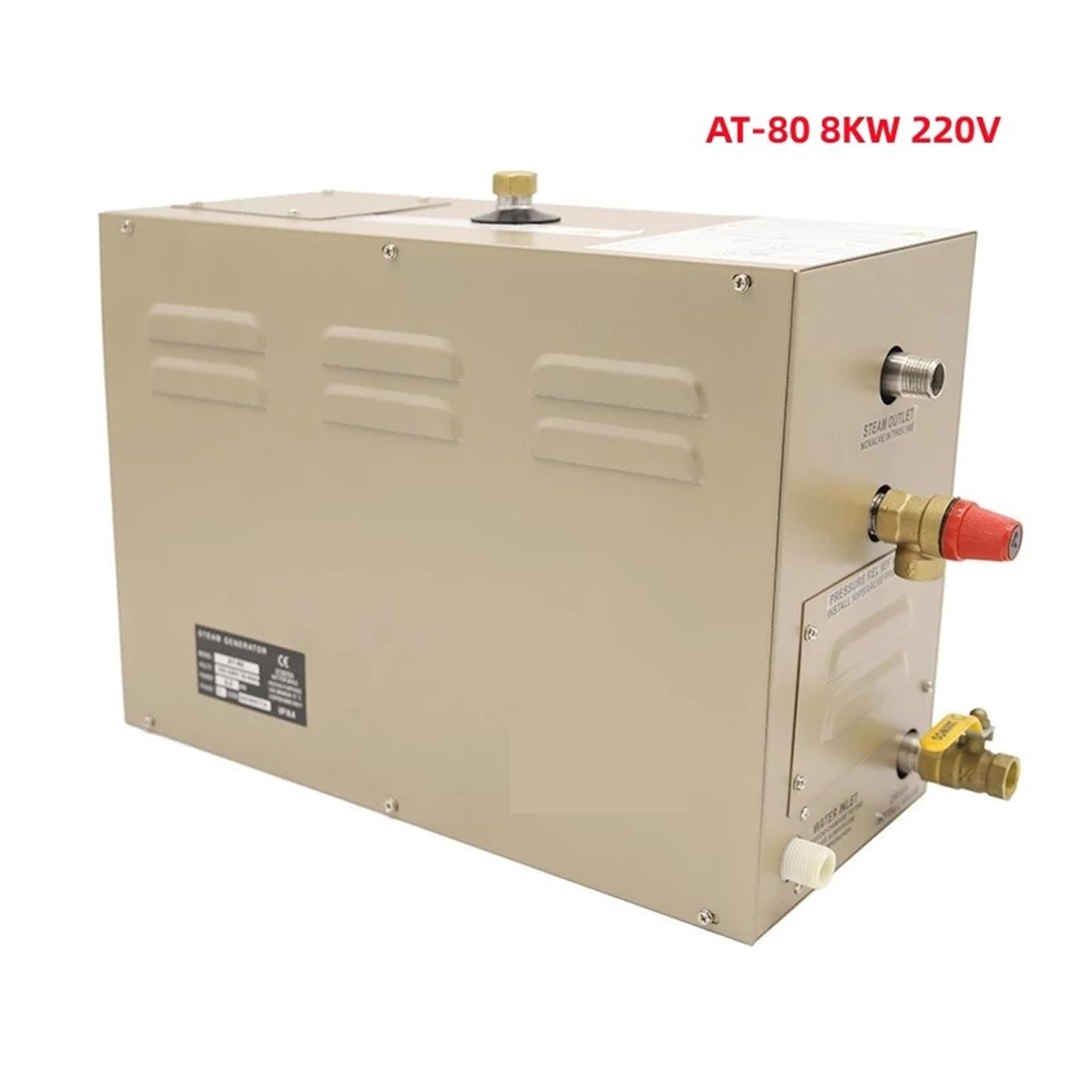 Maszyna Do Sauny Parowej, 4/6/7/8KW Sauna Spa nerator pary, 380V do domowego prysznica parowego Cyfrowy kontroler, Sauna SPA Łaźnia parowa Podgrzewacz Do Sauny (Color : AT-80 8KW, Size : 1)