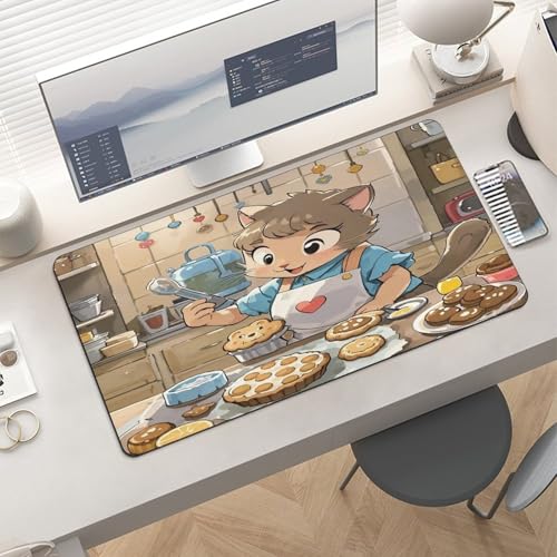 Cat Biscuits Desk Mat Non-Slip Large Mouse Pad miniatura 6