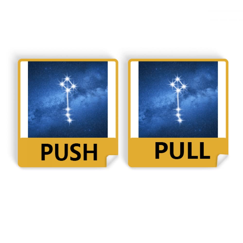 Natural Intelligence Beautiful Lucky Stars Push Pull Door Sign Vinyl Stickers Shop