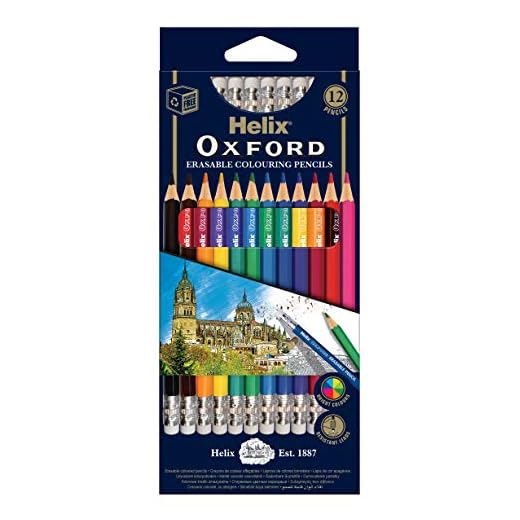 Helix - Lápices para colorear borrables (12 unidades)