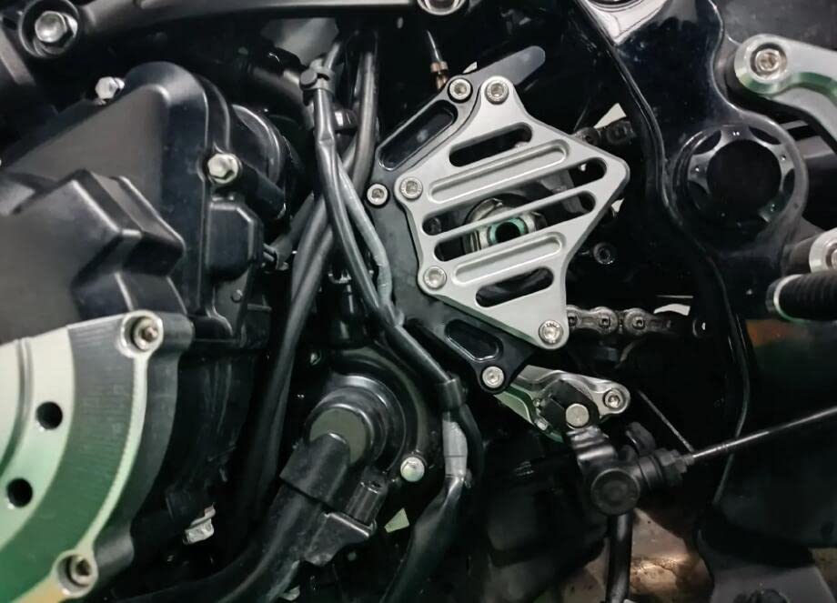 HEINMO Motorcycle Front Sprocket Chain Guard Panel Decorative Cover For Kawa' Z900RS Z900 RS Cafe ABS 2018 2019 2020 2021 2022 (Black)