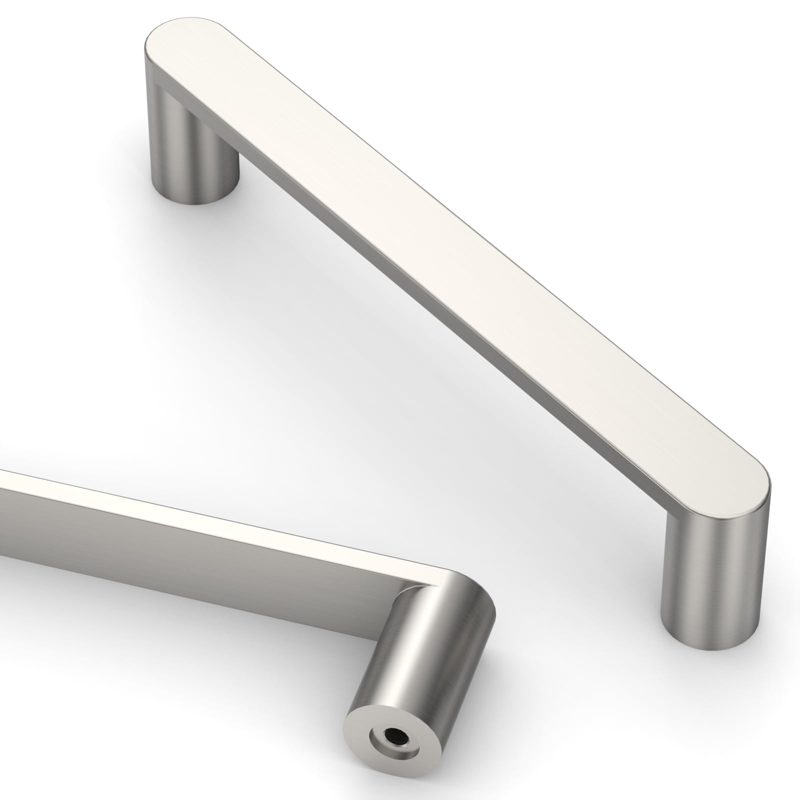 Asidrama 10 Pack 5 Inch(128mm) Brushed Satin Nickel Kitchen Cabinet Handles, Cabinet Pulls Kitchen Cabinet Hardware for Cupboard Drawer Pulls