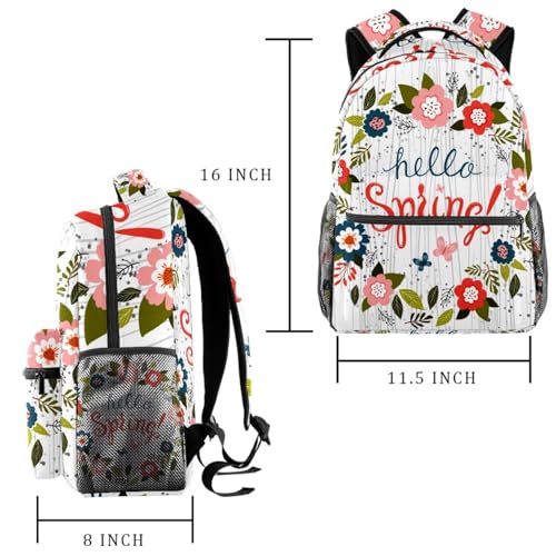 Sac à dos d'école multicolore Hello Spring 40cm pour filles et garçons - 2