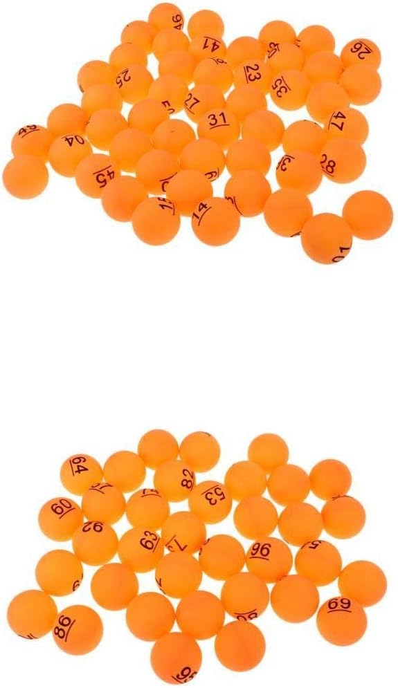 100 40mm Yellow Numbered Beer & Table Tennis Pong Balls - Indoor & Outdoor Gaming Balls for Adults & Kids - Party Supplies & Cat Entertainment - Pack of 100
