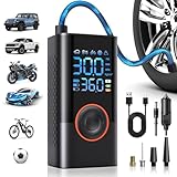 Tire Inflator Portable Air Compressor Portable Cordless Mini Air Pump with Digital...