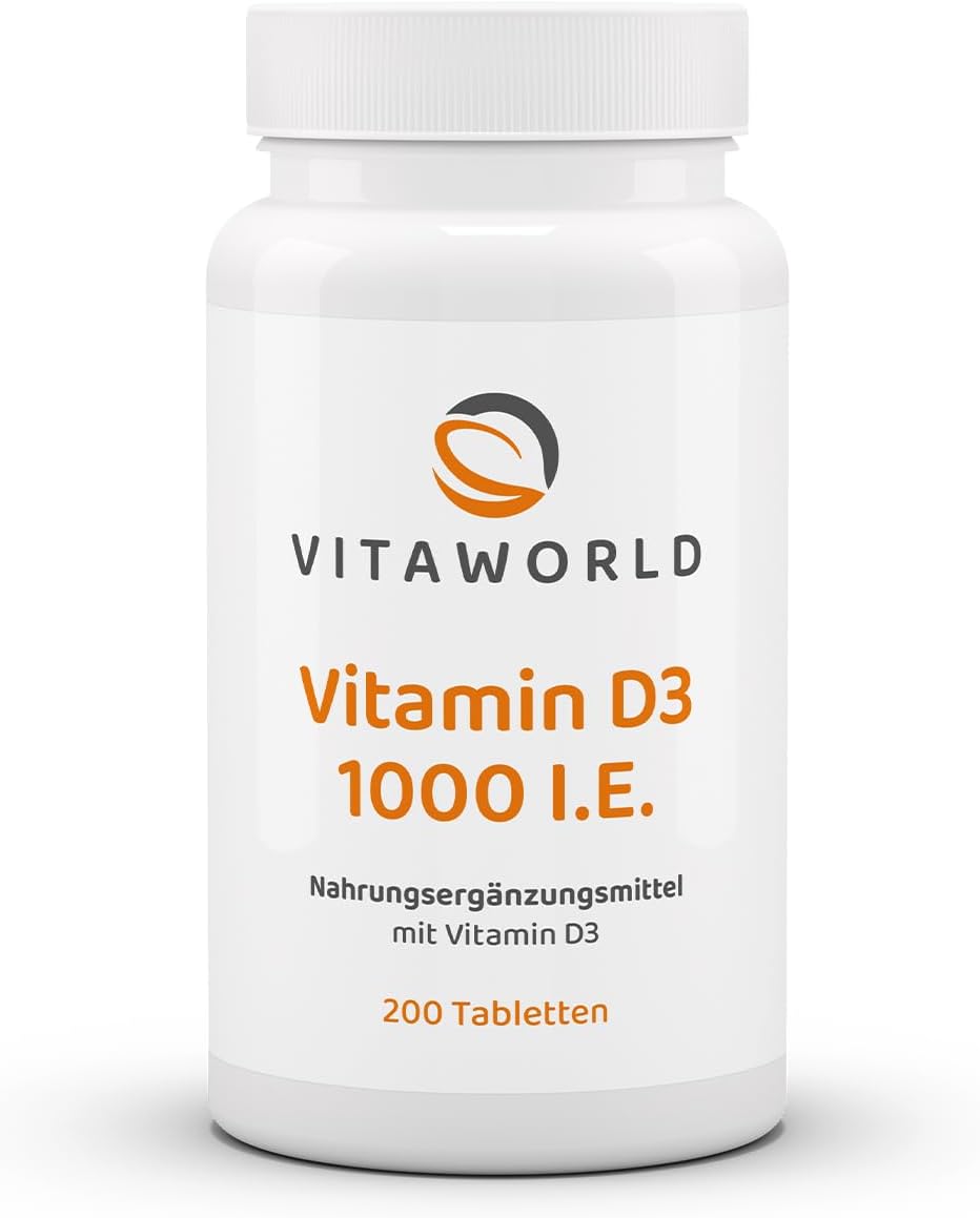 Vitaworld Vitaworld Vitamine D3 1000 I.E, 1000 IE per tablet, 200 tabletten