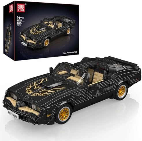 Mould King 10029 Technik Amerikanischer Sportwagen Klemmbausteine, 1557 Teile Vintage-Cabrio Auto Modell Montagesatz, Building Block Konstruktionsfahrzeug