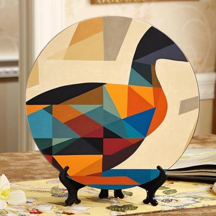 Wildflowers 10-inch Ceramic Plate for Wall Display or Tabletop, with Stand & Hook DP-651284048