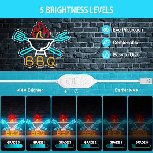 Basaneon ZF-BBQ Neon Signs Dimmable Led Bbq Signs thumb #1