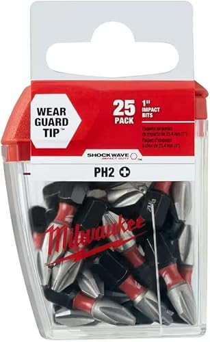 Milwaukee 48-32-4604#2 Contratista de brocas de inserción Phillips Shockwave (paquete de 25)