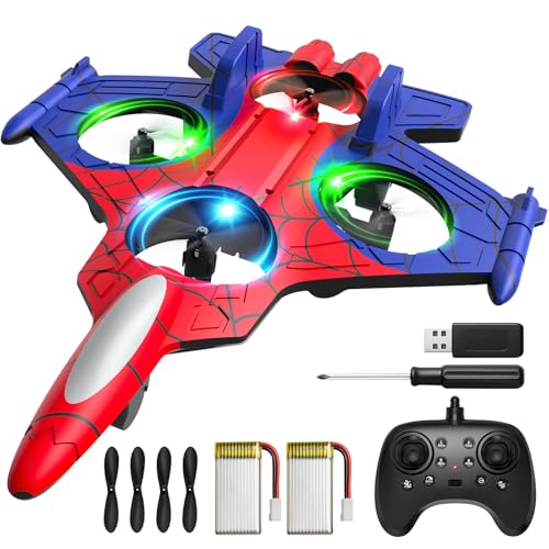 RC Plane Foam Remote Control Plane Toy with LED Light 360 Flips RC Helicopter for Beginners Indoor & Outdoor Flying Toys Stunt Roll Airplane Toys Mini Drone for 8-14 Years Old Kids Boys Girls