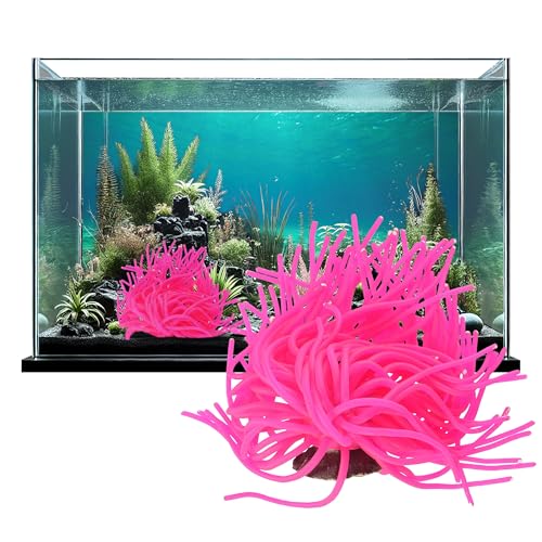 SPORN Aquarium Decoration, Anemone Pink