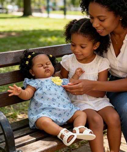 Muñeca Reborn Bebé Realista Negro 24 Pulgadas miniatura 3