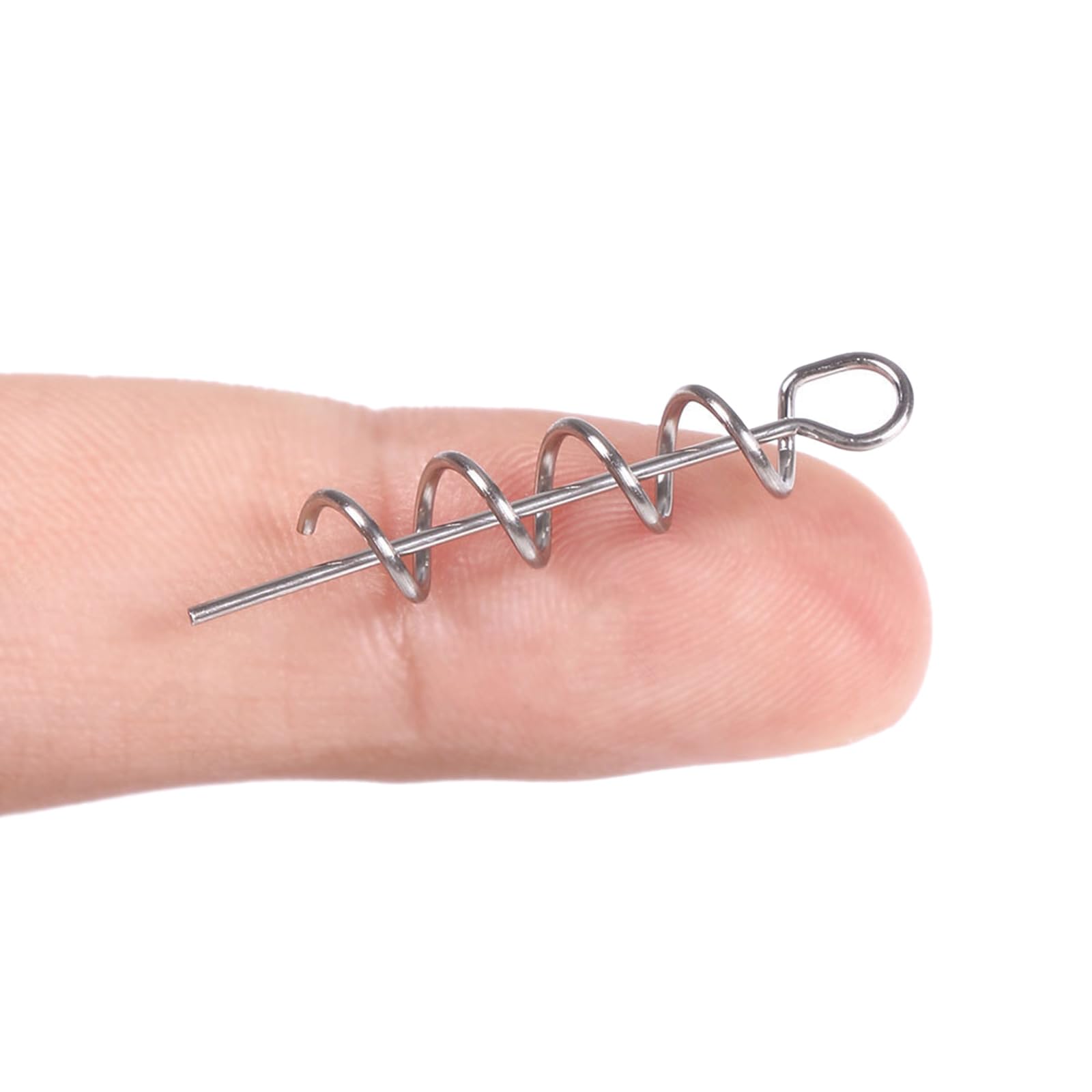 Esche da Pesca, Amo da Pesca con Chiusura a Torsione da 50 Pezzi, in Acciaio ad Alto tenore di Carbonio, con Molla Girevole, for la Pesca d'Acqua Dolce in Acqua salata(D 3.3cm)