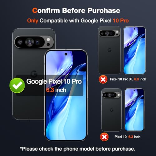 Image of LK 2 Pack for Google Pixel 10 Pro Screen Protector, 2 Pack Camera Lens Protector, Tempered Glass Fit Lens Cutouts Ports, one second Fingerprint Unlock, 0 Bubble, with Easy Installation Tool