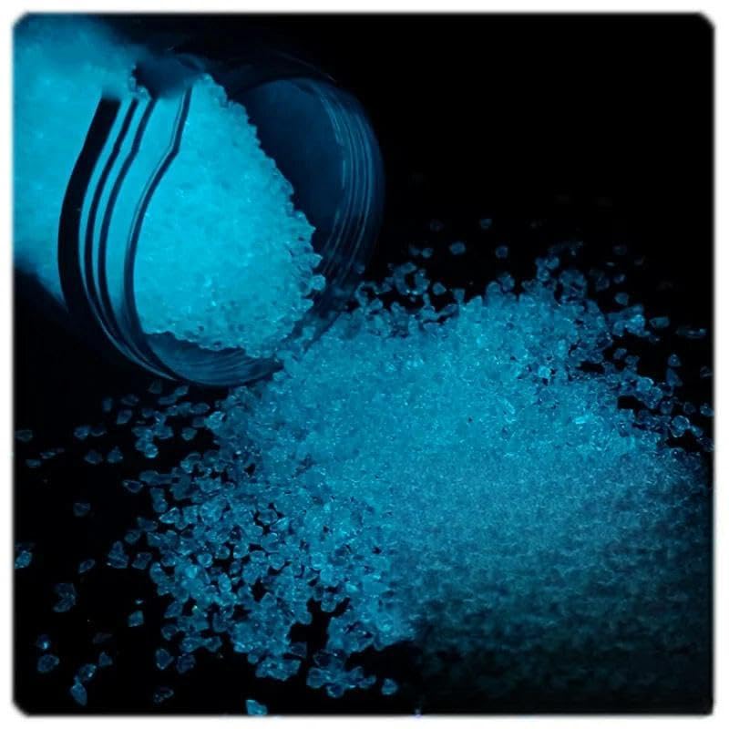 1000 piezas de arena luminosa que brilla en la oscuridad, piedra de guijarros para jardín, patio, camino al aire libre, decoración de césped, pecera, acuario, decoración del hogar, bricolaje, 3-5 mm