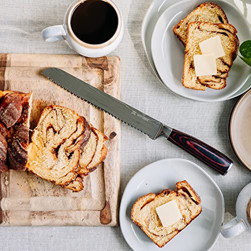 Yatoshi 7 Pcs Knife Block Pro Kitchen Knife Set Ultra Sharp High