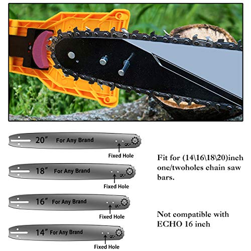 SDMS Chainsaw Sharpener, Portable Chain Saw Blade Teeth Sharpener Work Sharp Fast-Sharpening Stone Grinder Tools Suitable for 14/16/18/20 Inch One/Two Holes Chain Saw Bar