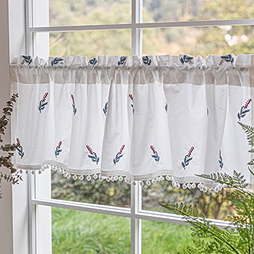 Cortinas cortas estilo granja para ventanas con poca luz de lavaderos y baños 7