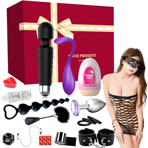 Sexspielzeug Set 2025 für Paare, 16 Tage Erotik Adult Toys für Überraschungen Frauen Männer Vibrator, Vibro Ei Masturbator, Anal Bead Butt Plug, Gleitmittel, Dessous Erwachsene Pärchen Wert 500€