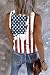 Ovazly Henley Shirts Tank Tops for Women Sleeveless Button Cami Shirts 4th of July V Neck Shirts American Flag Graphic Summer Tee(X-Large,A2-White31)