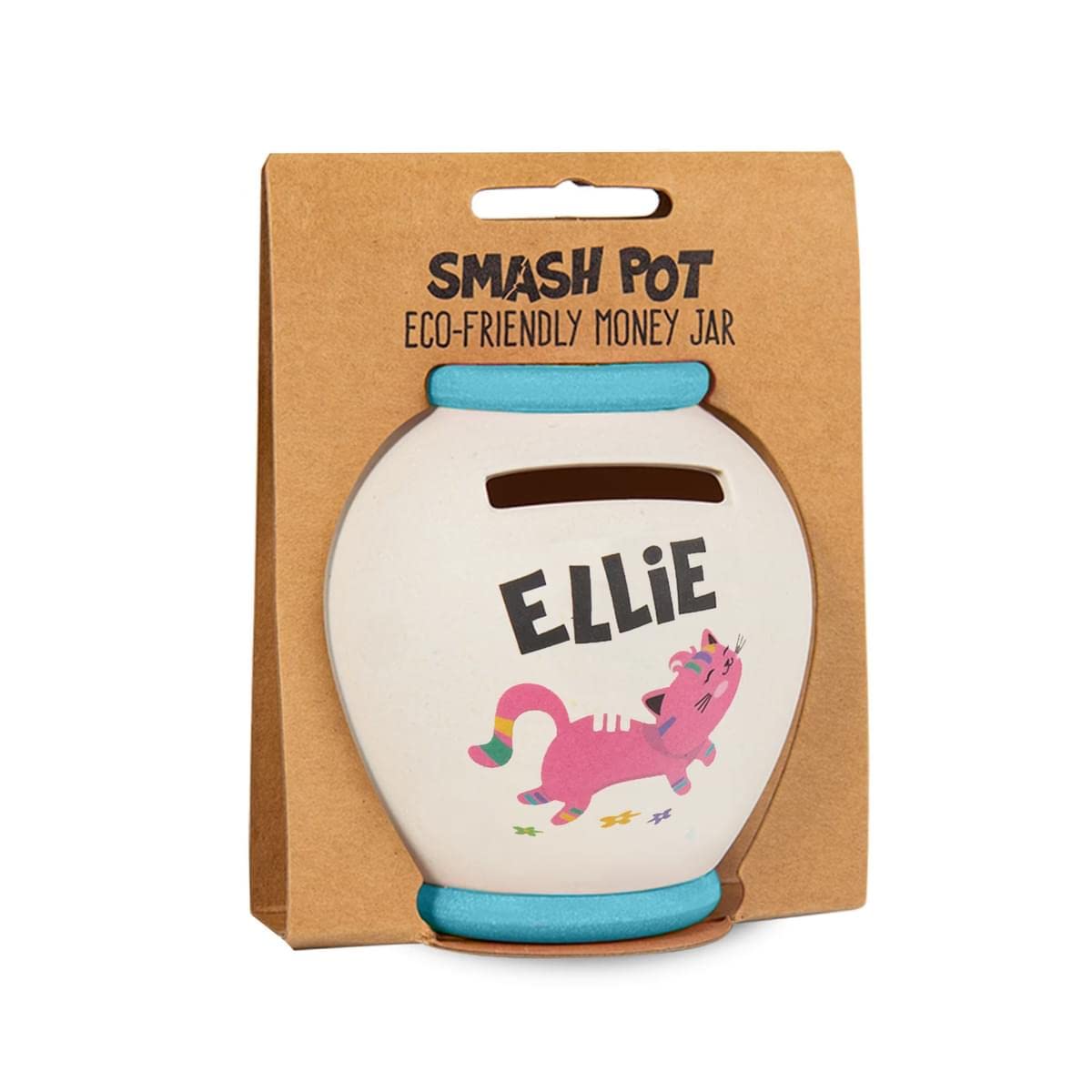 History & Heraldry Personalised Bamboo Smash Pot Money box (Ellie)