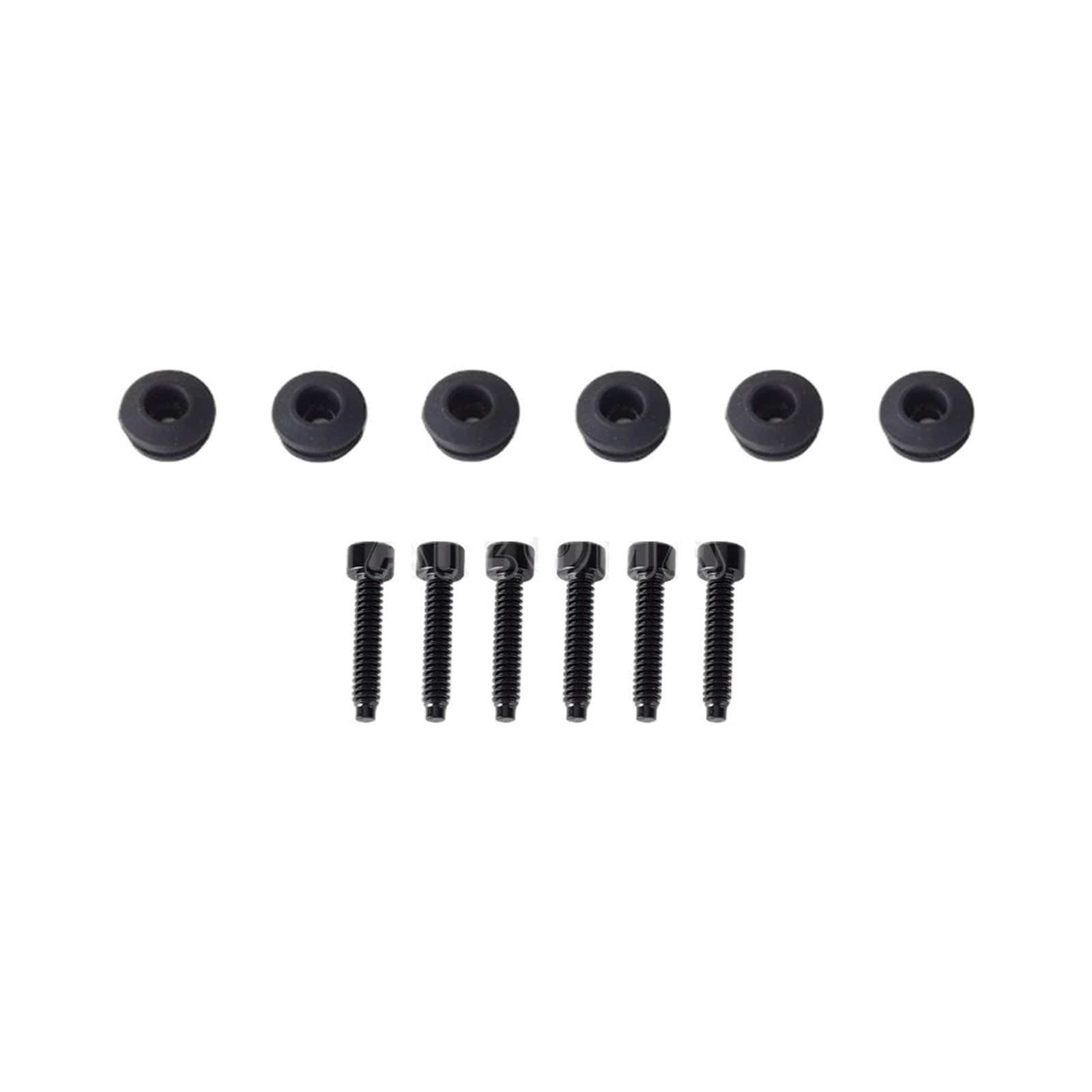 Motorcycle Rubber Grommets Kit Motorcycle Accesores Fairing Windshield Bolts Nuts Rubber Washer Screw(1set Black Kit)