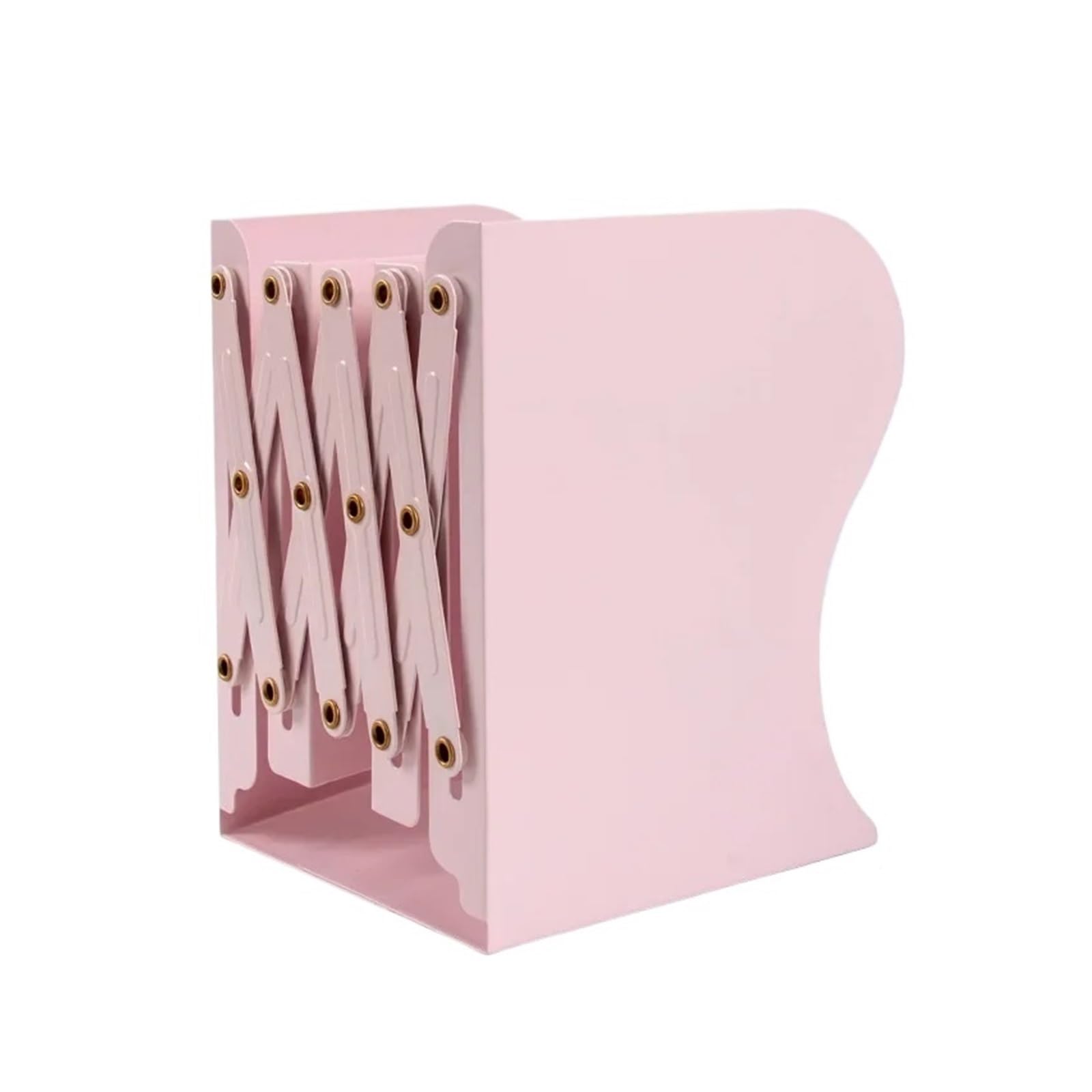 Fermalibri espandibili in metallo Supporto da scrivania for fermalibri in metallo di grandi dimensioni 1 pezzo for organizzatore libri, libertà regolazione(Pink)