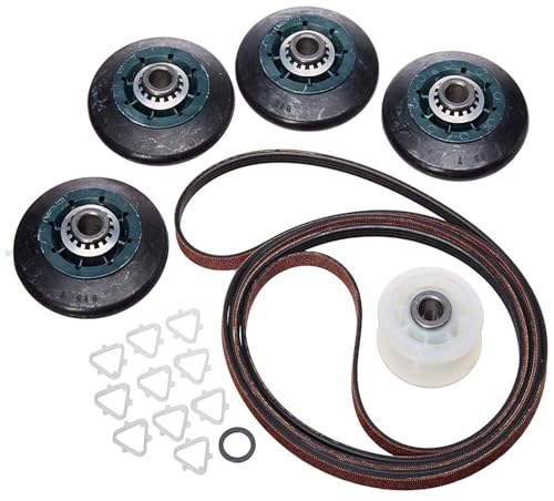 #US Replacement Parts for Maytag MGDB955FC0 OEM Dryer Belt Rollers Pulley Kit (Fricpart-123963)