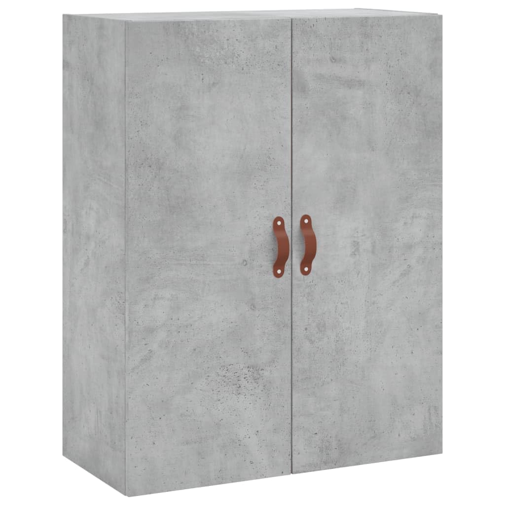 Meuble haut gris béton en bois - 69,5 x 34 x 180 cm - Avec pieds en métal - Buffet et commode moderne pour salon, salle à manger, chambre à coucher, couloir, beaucoup d'espace de rangement