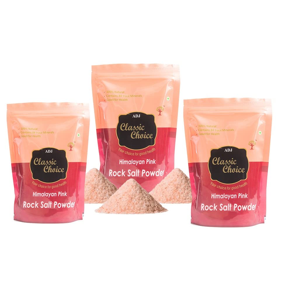 A.D.J Classic Choice Himalayan Pink Rock Salt Powder 500g Pouch (Pack of 3) (B08B4XMJT8) Amazon Price History, Amazon Price Tracker