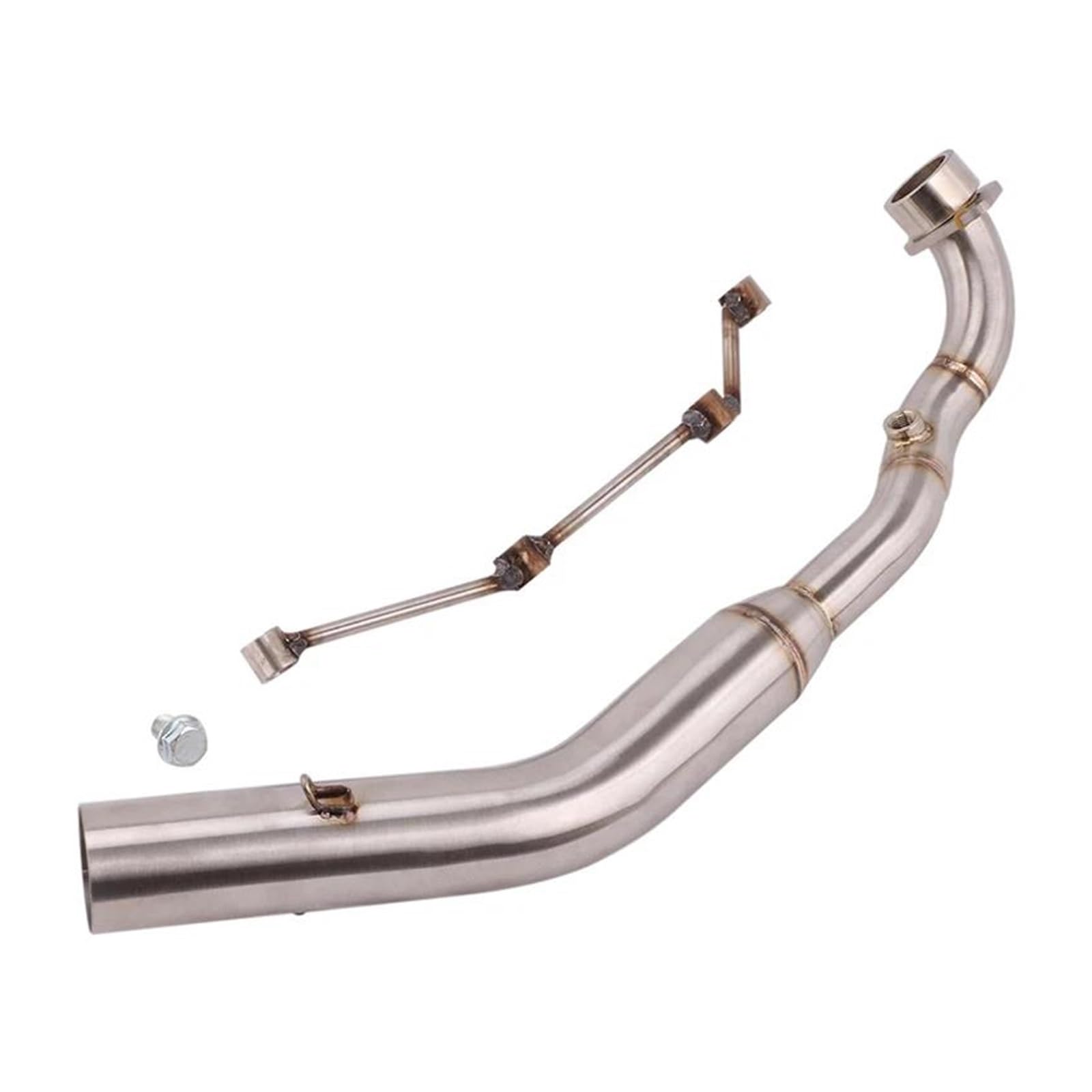 per Kymco per Xciting 400 S400 400i 500 Silenziatore Scarico Moto con Tubo Collegamento Anteriore Silenziatore di Scarico per Motocicletta(Nero)