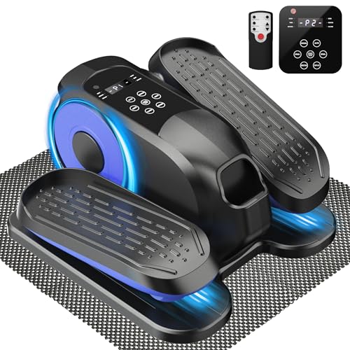 Image of Mini Under Desk Elliptical Low Impact Electric Leg Exerciser As Seen on TV While Sitting for Seniors with Non-Slip Mat Quiet & Portable for Home and Office