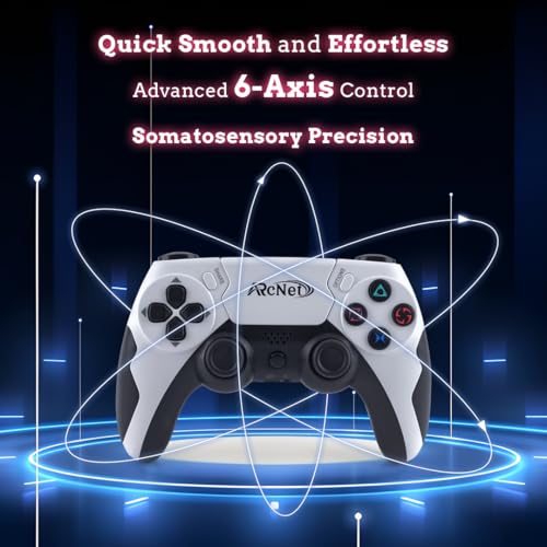 Image of ARcNet Dualshock Wireless Controller Game Switch For PS 4 With 3.5 mm Headset Port & 6 Axis Gyro Sensor Wireless USB Controller Compatible for PS 4 Slim /PRO /Fat With Built in Speaker