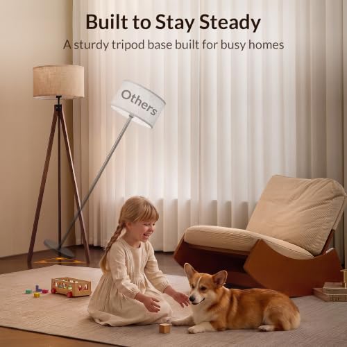 Image of LEPOWER Tripod Floor Lamp Mid Century Modern Standing Lamps for Living Room | Light-Diffusing Linen Shade, Premium Rubberwood Tripod with E26 Base, Adding Warmth to Bedroom, Office & Study Corner Walnut