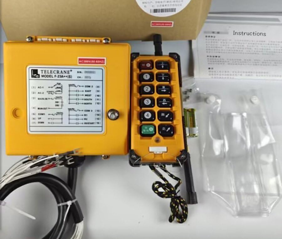 Miniatura 3 de Control remoto de grúa de 12 V, controlador de elevación IP65 resistente, interruptor industrial, control remoto de elevación de grúa VQP con 1