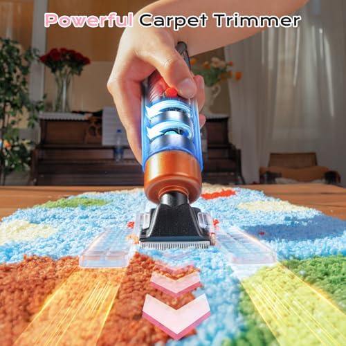Image of BESGEER Rug Tufting Gun with Carpet Trimmer Kit - Rug Tuft with Tufting Shears, 2 in 1 Cut & Loop Pile Carpet Gun and Carving Clippers, Tufting Machine kit for Beginners(Baby Pink)