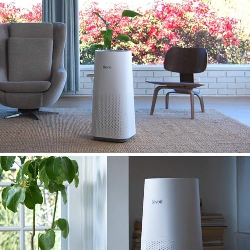 LEVOIT Air Purifiers for Home Large Room with Main Filter for Allergies, Cleaner for Pets, Smoke Mold, Pollen, Dust, Quiet Odor Eliminators for Bedroom, Smart Sensor, Auto Mode, LV-H134, White
