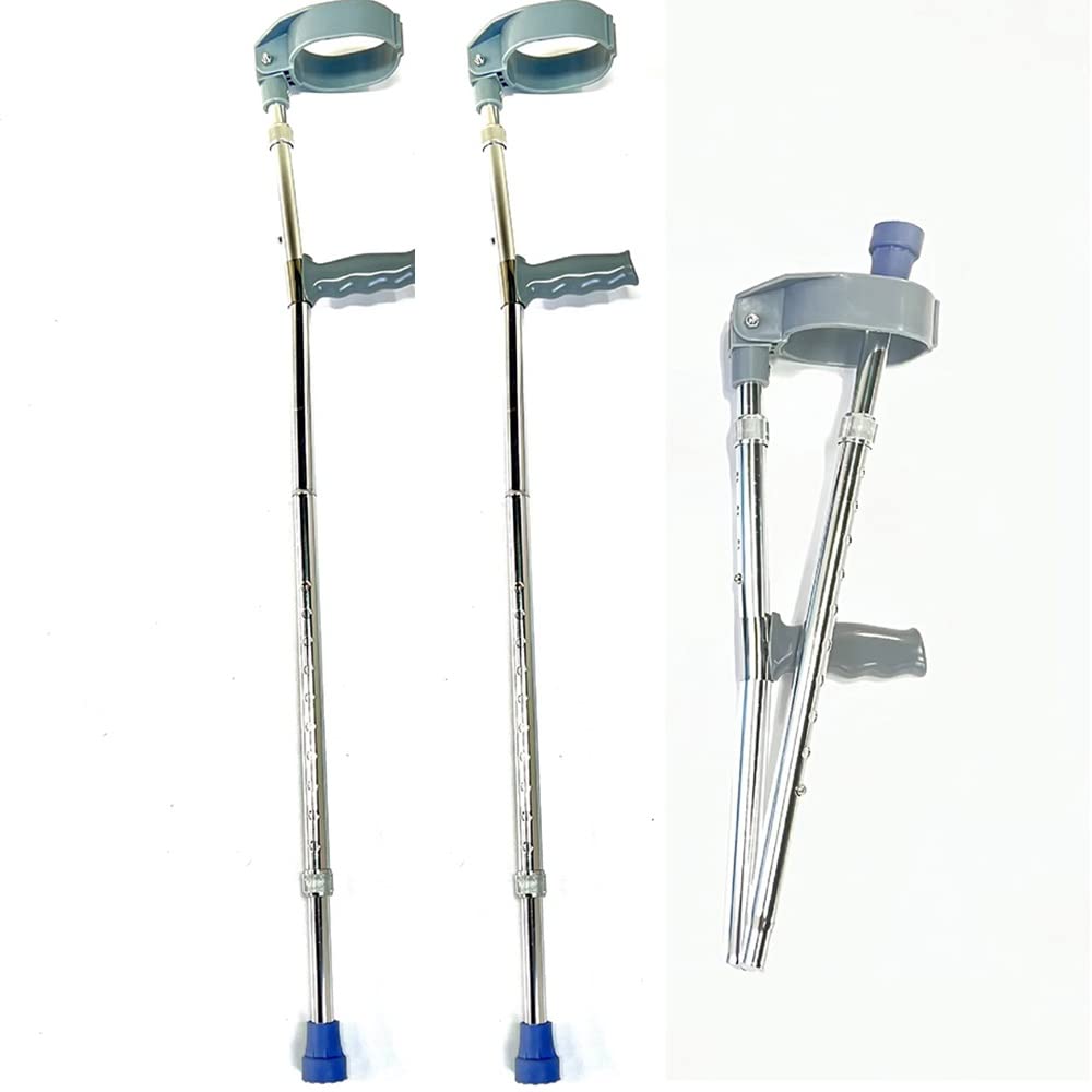 Stampella pieghevole per avambraccio, supporto regolabile con polsino ergonomico, design leggero per anziani e disabili